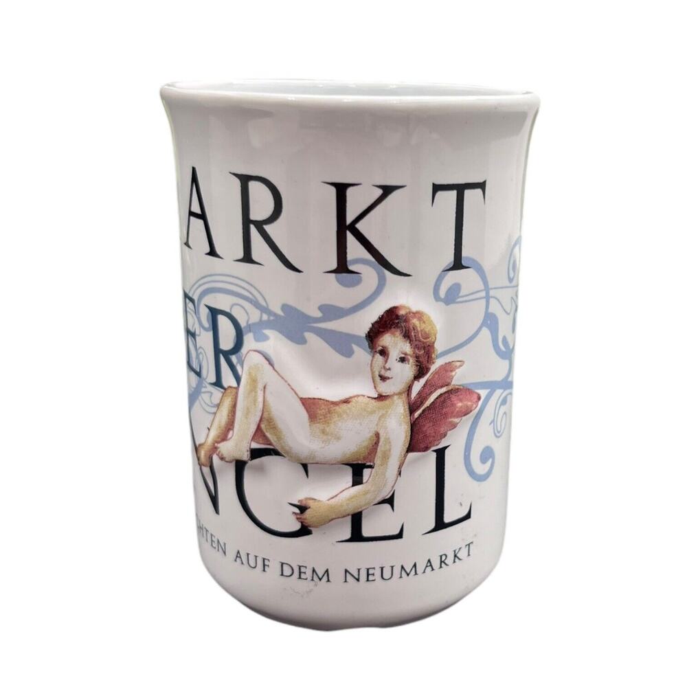 MARKT DER ENGEL Mug Cup Koln White Textured Market of Angels Germany‎ Cherub Boy